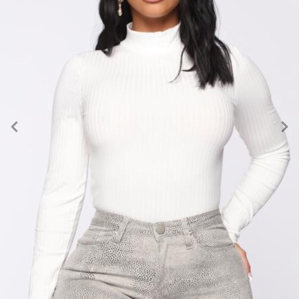 White turtle neck
